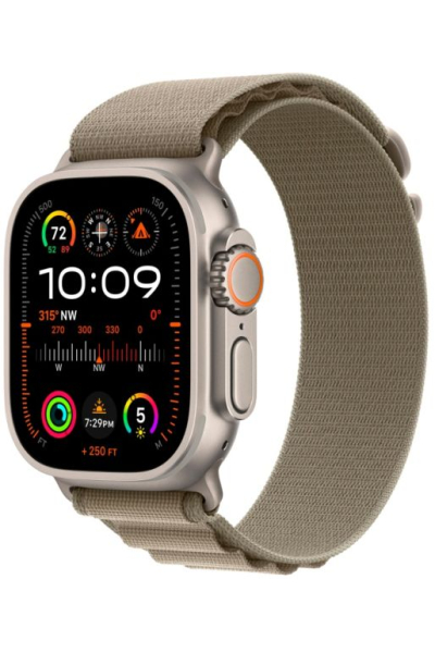 Часы Apple Watch Ultra 2 GPS + Cellular 49mm Titanium Case/With Olive Alpine Loop M (MREY3)