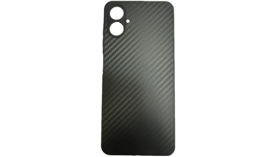 Чехол-накладка силикон под карбон для Samsung Galaxy A06 Черный