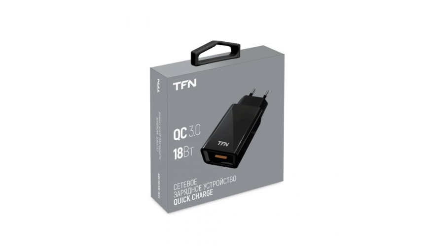СЗУ TFN USB QC 3.0 18Вт Black (WCQC3BK)