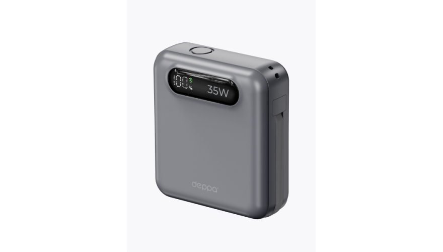 Внешний аккумулятор Deppa NRG Turbo Cable 10000mAh 35Вт (33722)