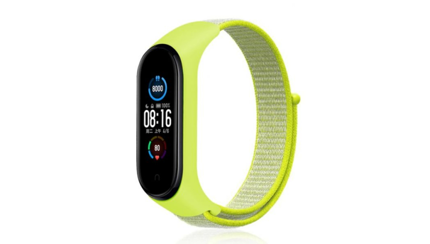 Ремешок нейлоновый RedLine для Xiaomi Mi Band 6 Light Green