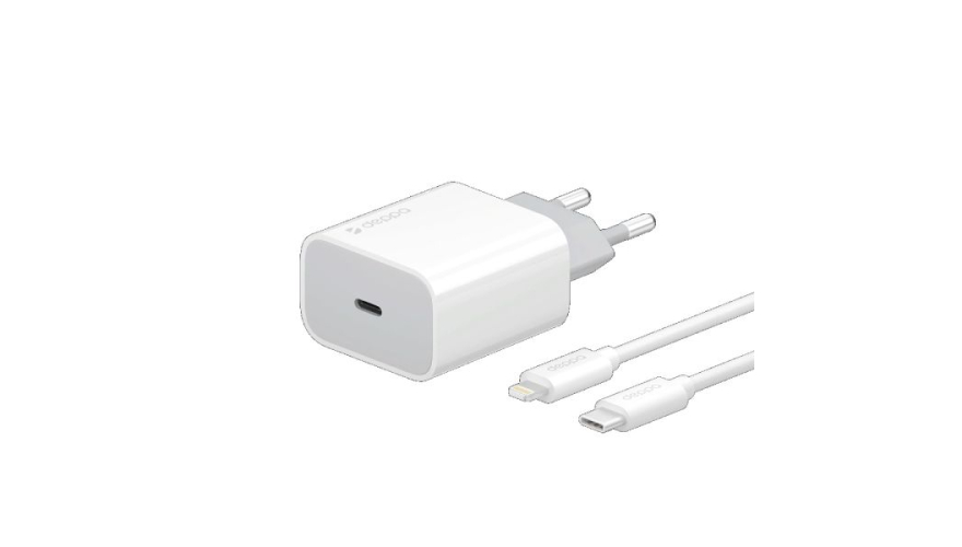 СЗУ Deppa USB Type-C , Power Delivery, 18Вт, кабель USB-C - Lightning, White арт.11392