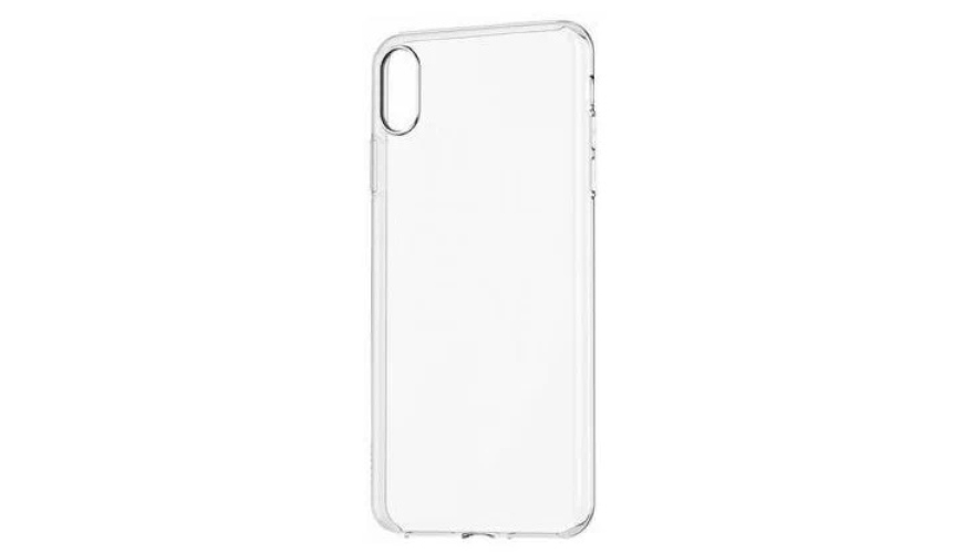 Чехол-накладка силикон для iPhone XS Max прозрачная черная