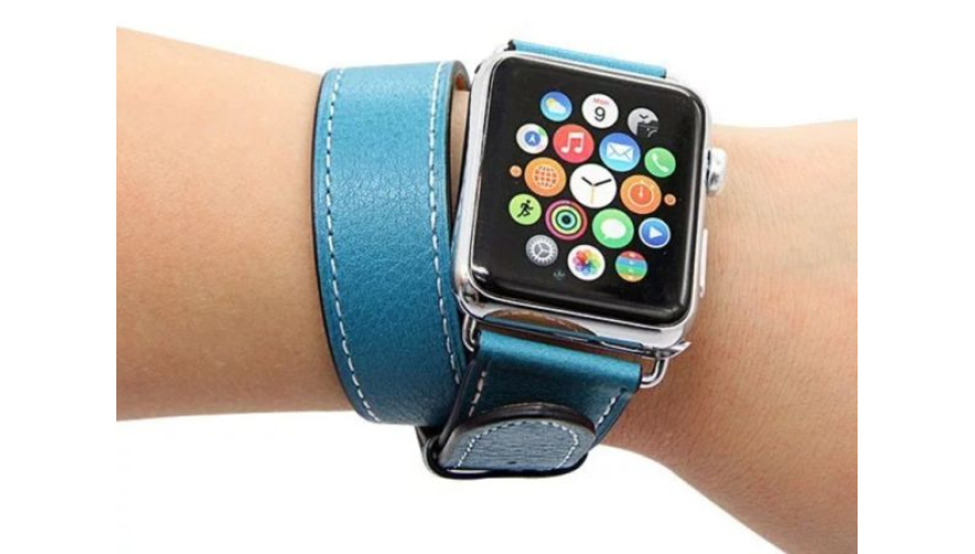Ремешок из экокожи для Apple Watch 38/40/41mm Двойной Синий