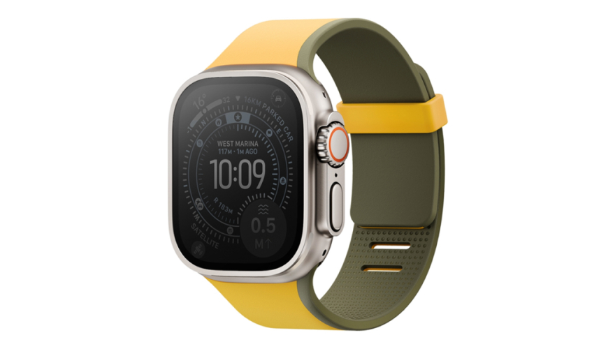 Ремешок Uniq Revix IV Reversible Magnetic для Apple Watch 44/45/46/49mm Canary Yellow/Deep Forrest