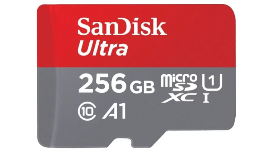 Micro SD 256GB Sandisk Ultra microSDXC Class UHS-l 120MB/s 256GB + SD adapter (SDSQUA4-256G-GN6MA)