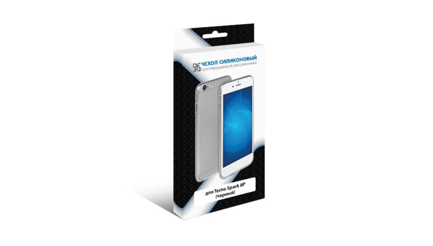 Силиконовый чехол DF для Tecno Spark 8P Черный