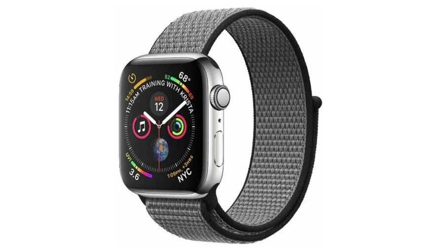 Ремешок из нейлона DF для Apple Watch 38/40/41mm Серый