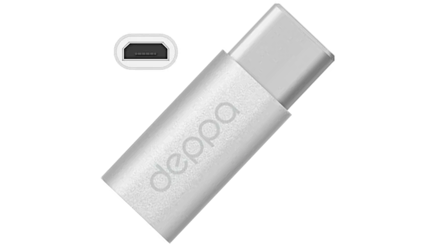 Переходник Deppa Type-C - Micro USB (73114) Серебристый