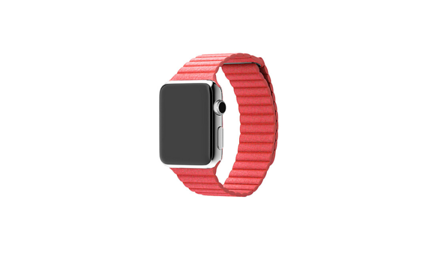 Ремешок из экокожи для Apple Watch 42/44/45/49mm (Красный)
