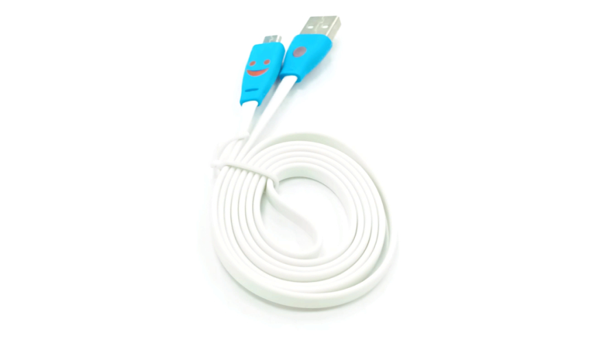 Кабель Sempai USB Micro USB Светящийся White 1m
