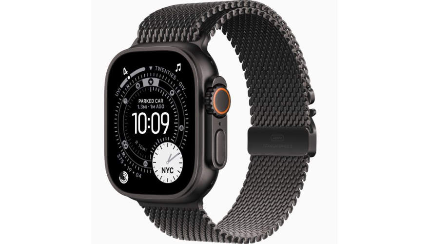 Часы Apple Watch Ultra 3 49mm Black Titanium Case Black Milanese Loop M