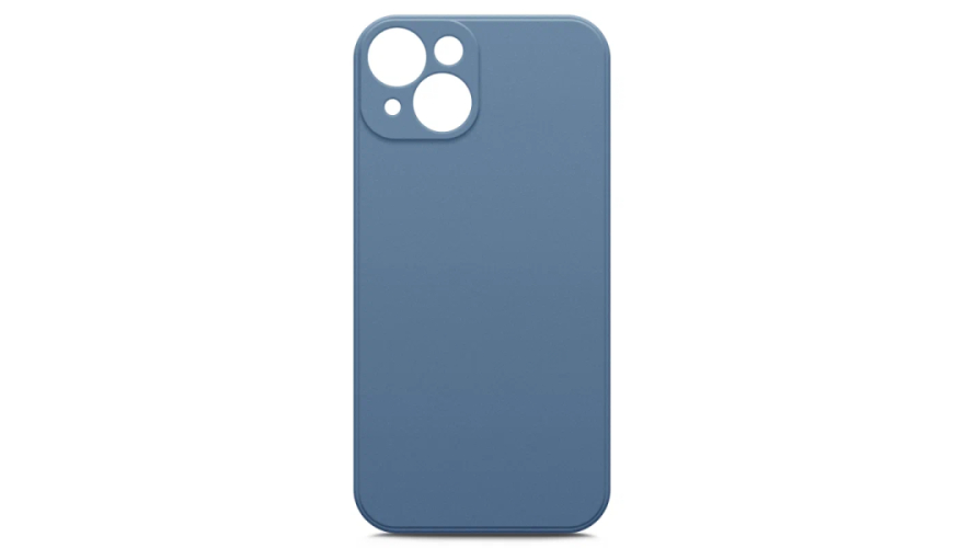 Чехол-накладка силикон для Apple iPhone 14 с микрофиброй Blue