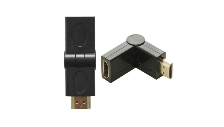 Переходник HDMI - HDMI 180° Черный
