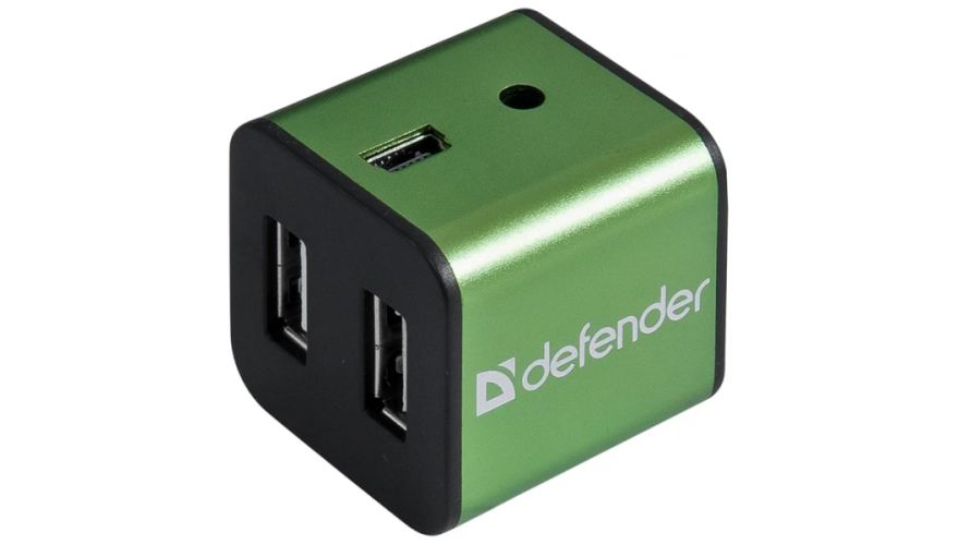 USB-концентратор Defender Quadro Iron (83506), разъемов: 4