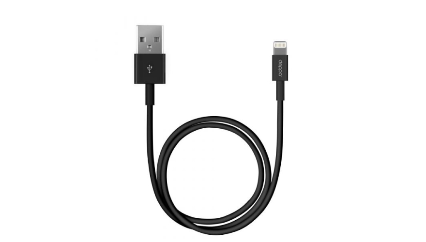 Кабель USB Deppa USB 2.0 для iPhone 1.2m. Black Арт.72115