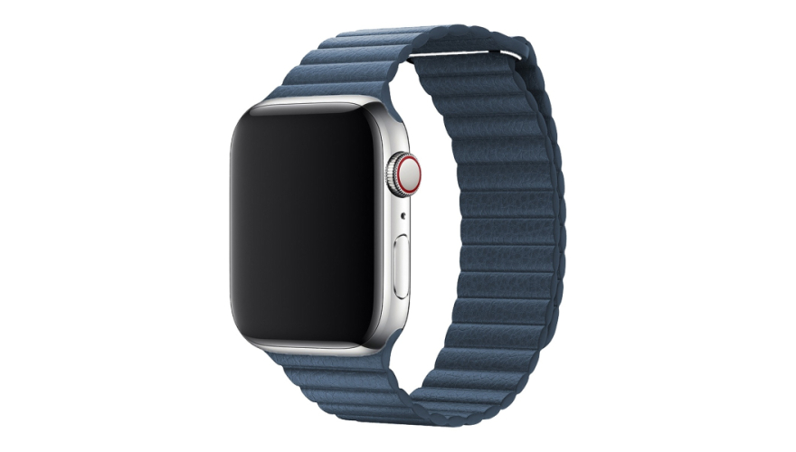 Ремешок из экокожи для Apple Watch 42/44/45/49mm (Синий)