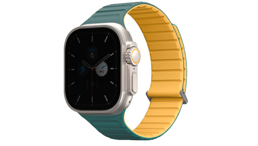 Ремешок Uniq Revix EVO для Apple Watch 42/44/45/46/49mm Green/Burn Yellow (Зеленый/Желтый)