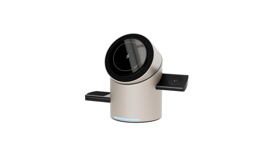 Беспроводная зарядная станция VLP Tower Power MagSafe QI2 3in1 Titanium Natural (Титановый Бежевый)