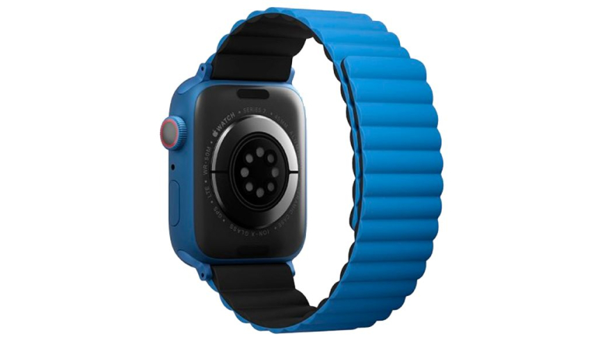 Ремешок Uniq Revix reversible Magnetic для Apple Watch 40/41/42mm Caspian Blue/Black (Синий/Черный)