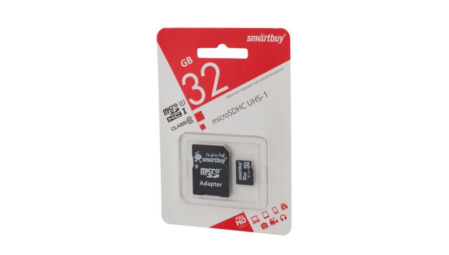 Micro SD Smartbuy SB32GBSDCL 10-01 32GB + SD-адаптер
