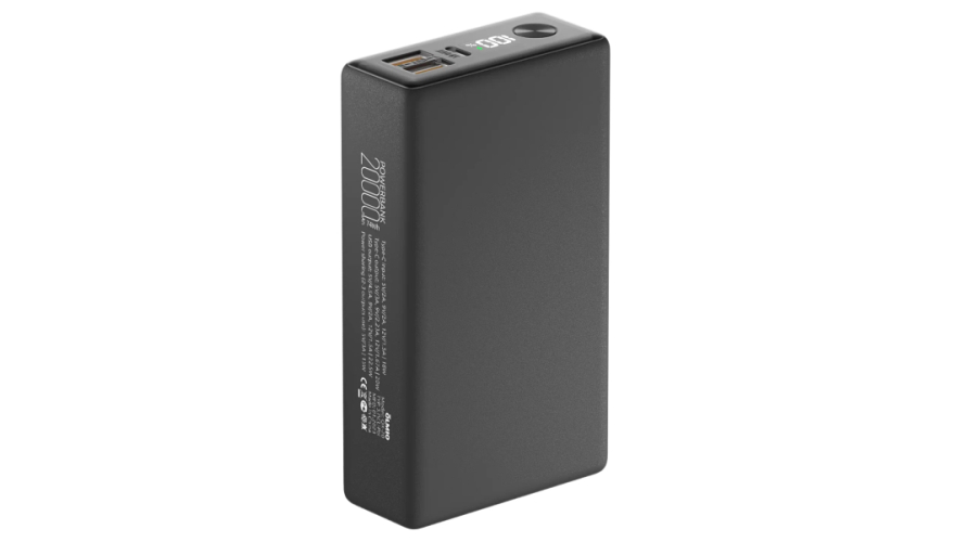 Внешний аккумулятор Olmio QX-20 20000mAh 22.5W PD Графитовый