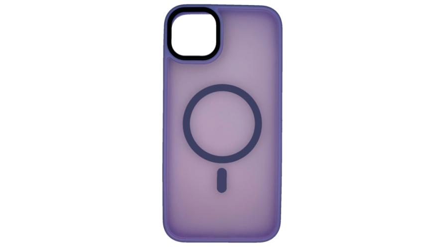 Чехол-накладка силикон MagSafe для iPhone 14 Матовый фиолетовый