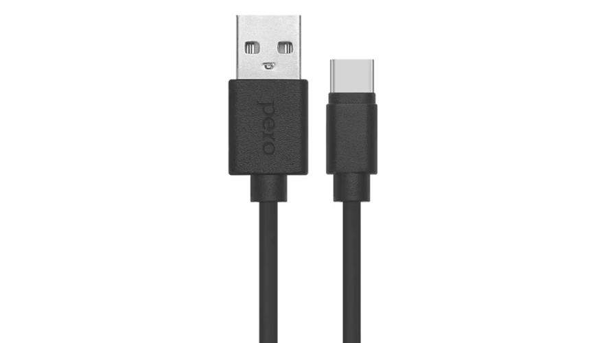 Кабель PERO DC03 USB - Type-C 1м 3A Black (Черный)