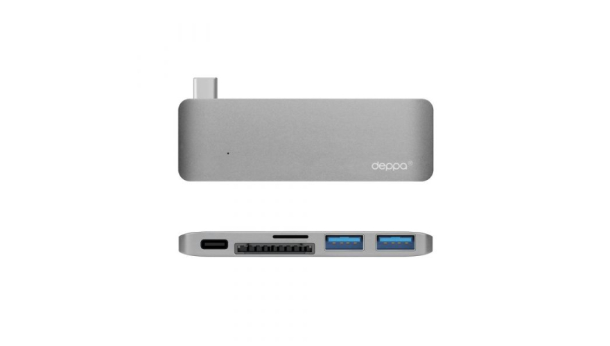 USB-C адаптер Deppa для MacBook, 5в1 (арт. 72217)