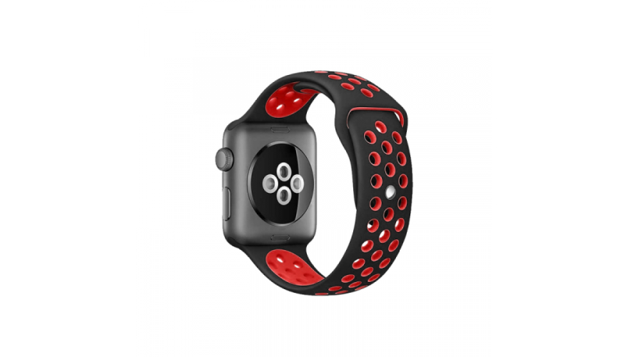 Ремешок DF для Apple Watch 38/40/41mm iSportBand-02 Черно-Красный