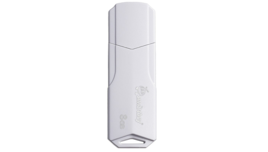 USB Флеш-накопитель Smartbuy Clue USB 2.0 8GB Белый (SB8GBCLU-W)