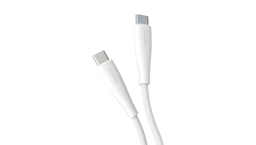 Кабель Deppa Fly Cable Type-C - Type-C 3A 60Вт 2м (72547) Белый