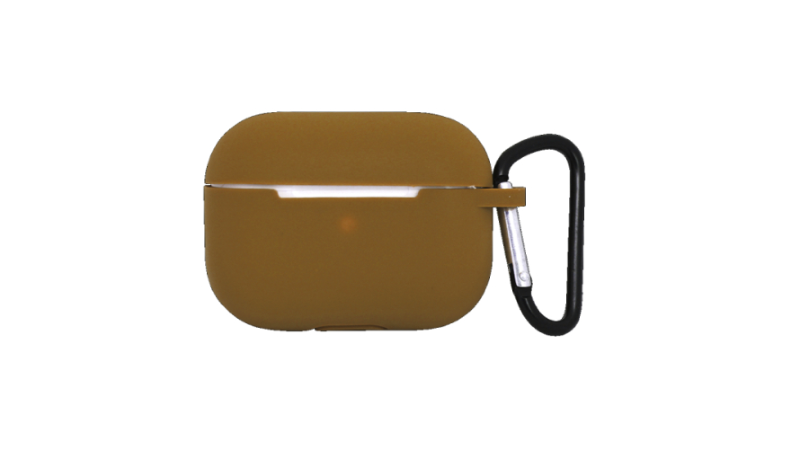 Силиконовый чехол для Apple AirPods Pro с карабином Brown