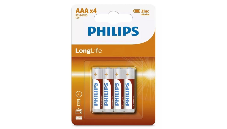 Батарейки Philips Zinc Chloride AAA (4шт)