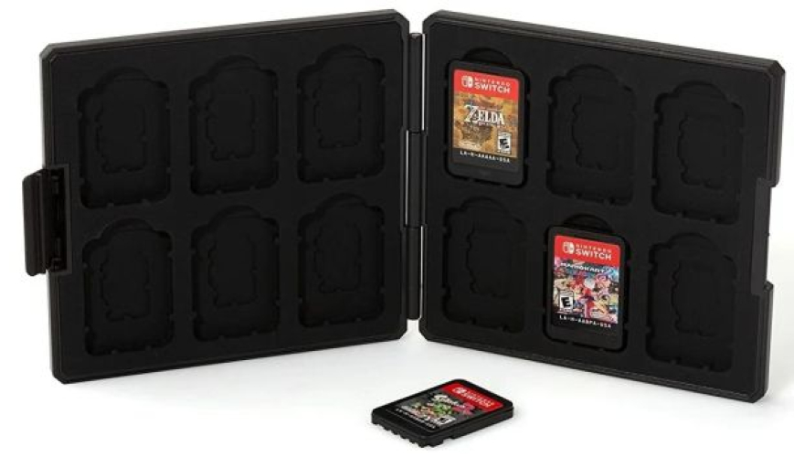 Кейс для хранения игровых картриджей Nintendo Switch: Super Mario Black (Черный)