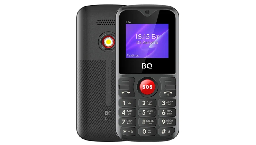 Телефон BQ 1853 Life Black-Red (Черный-Красный)