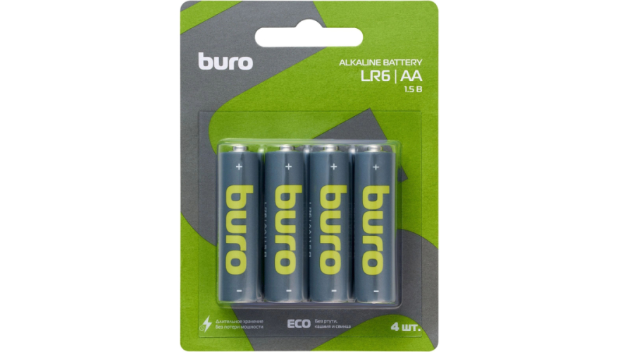 Батарейка Buro Alkaline LR6 AA (4шт)