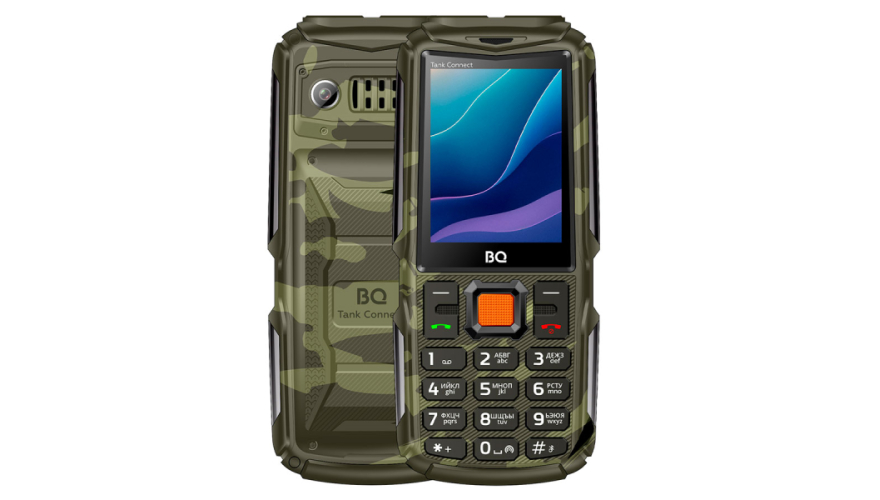 Мобильный телефон BQ 2430L Tank Connect Camouflage Gunmetal (Камуфляж-Черный)