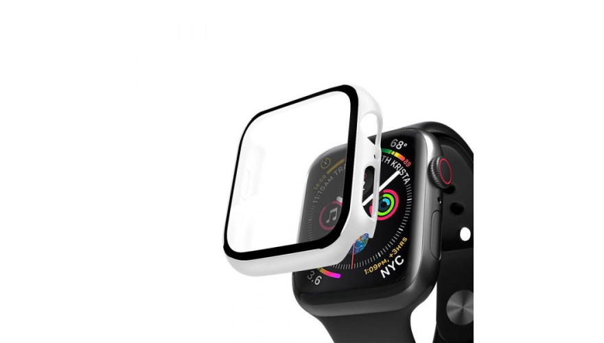Кейс Deppa со стеклом для Apple Watch 4/5 series, 40 мм Белый арт.47155
