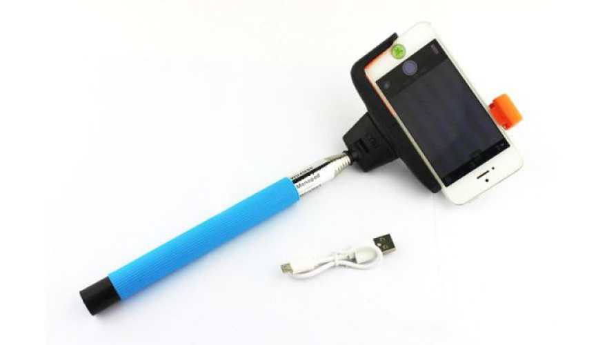 Монопод со встроенной Bluetooth кнопкой Z07-4 Blue