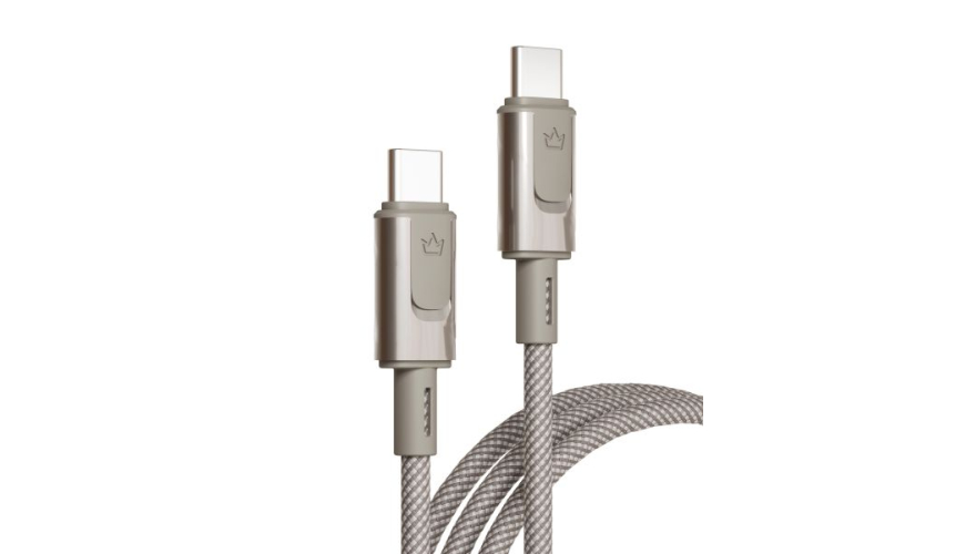 Кабель VLP Force Line Type-C - Type-C 5A PD100W 1.2m Natural Titanium (Серый)