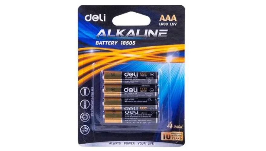 Батарейка Deli Alkaline 18505 (4шт)