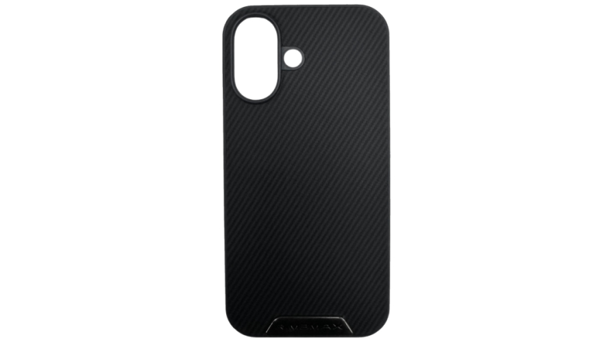 Чехол-накладка силикон под карбон для Apple iPhone 16 Черный
