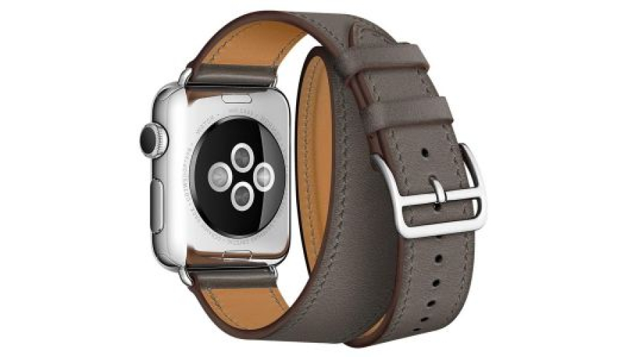 Ремешок из экокожи для Apple Watch 38/40/41mm Двойной Серый