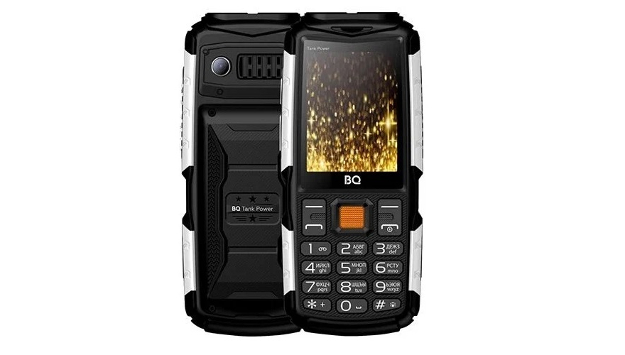 Мобильный телефон BQ 2430 Tank Power Black Silver (Черный-Серебристый)