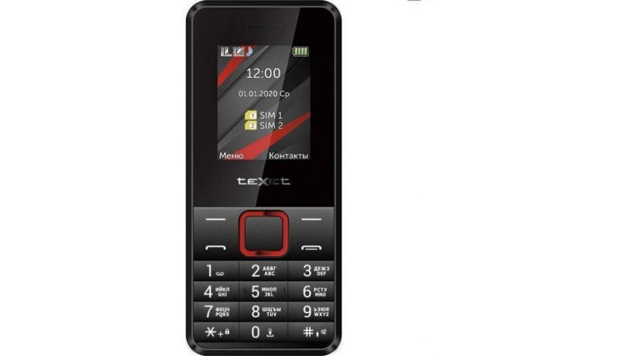 Телефон Texet TM-207 Dual Sim Black-Red