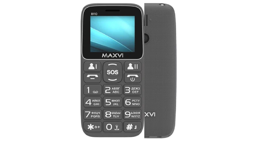 Мобильный телефон MAXVI B110 Grey (Серый)