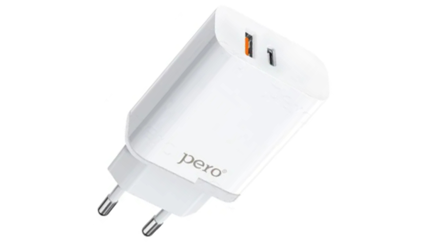 СЗУ PERO TC05 PD 18W USB-A/USB-C Fast Charge White