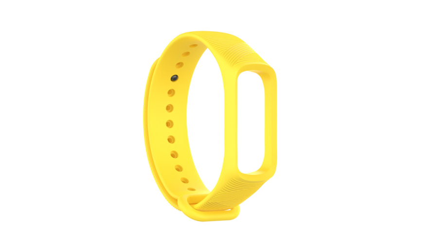 Силиконовый ремешок для Xiaomi Mi Band 5/6 Yellow