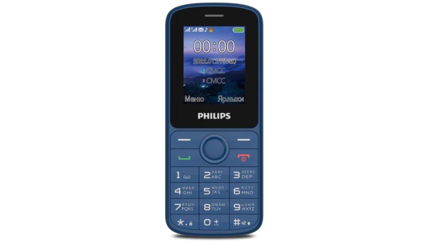 Телефон Philips Xenium E2101 Dual Sim Blue (Синий)